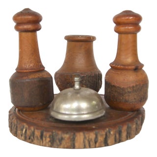 Weirdwood Souvenir Salt/Pepper With Dinner Bell For Sale