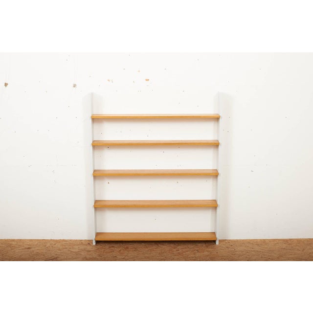 Open Shelf Bookcase in Grey Wood with Veneered Shelves by Erika Schlaepfer-Thoene for Hegnauer, 1956 For Sale - Image 12 of 12