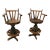 Rustic Wagon Wheel Adirondack Swivel Stools after Old Hickory - A Pair For Sale