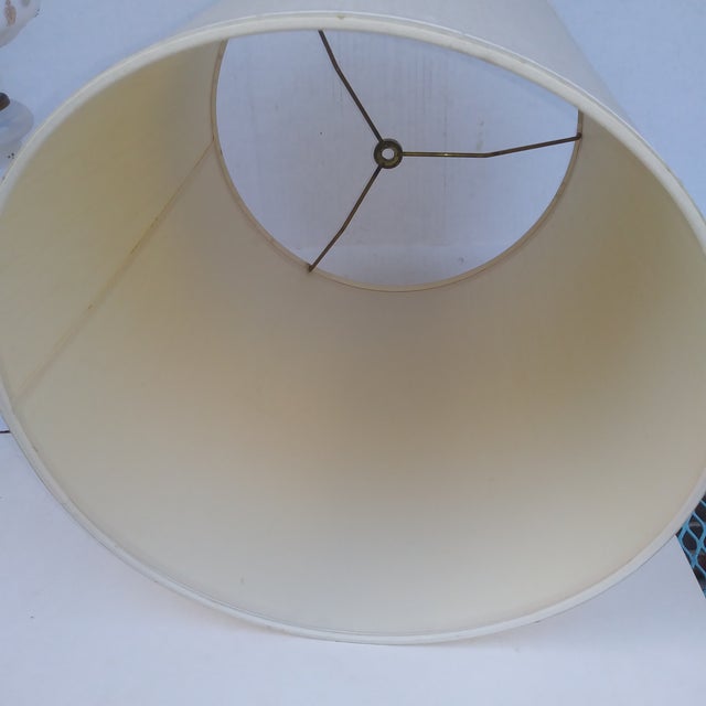 1950s Mid Century Modern Fenton Coin Dot Lamp With Stiffel Shade For Sale - Image 12 of 18