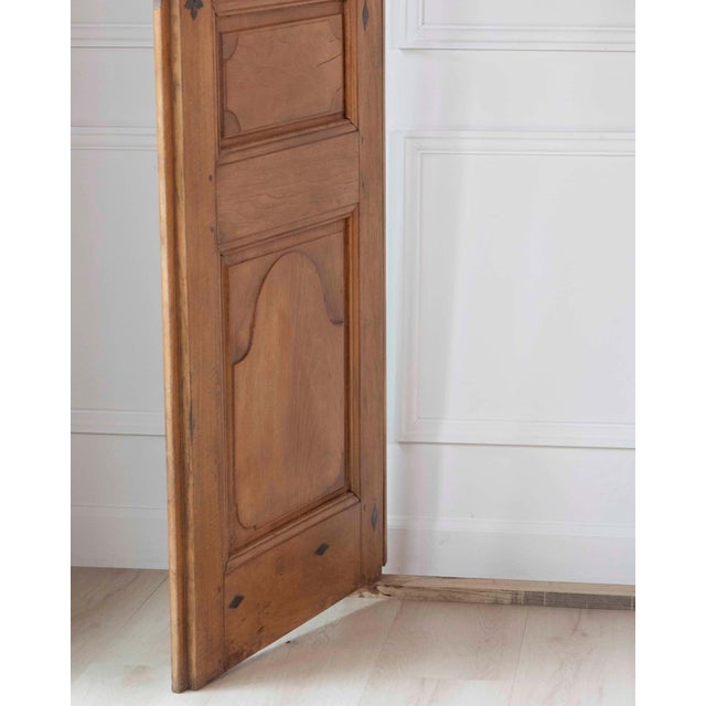 French 19th Century Double-leaf Double-sided Walnut Communication Door For Sale - Image 16 of 18