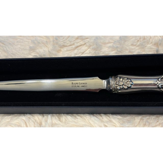 Rare Vintage Ralph Lauren Sterling Silver Ornamental Letter Opener For Sale In Chicago - Image 6 of 10