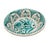 This striking vintage Moroccan ceramic bowl, or lebrillo, features a vibrant emerald green and creamy white palette,...