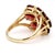 1990s Vintage 7.8 Carat Red Garnet 14k Gold 7 Stone Cluster Cocktail Ring For Sale - Image 5 of 11