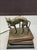 Vintage 1980s Bronze Whippet / Greyhound Dog Standing on Stacked Books Lamp For Sale - Image 11 of 12
