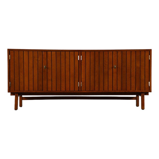 Slatted Teak Sideboard, Germany, 1970s For Sale