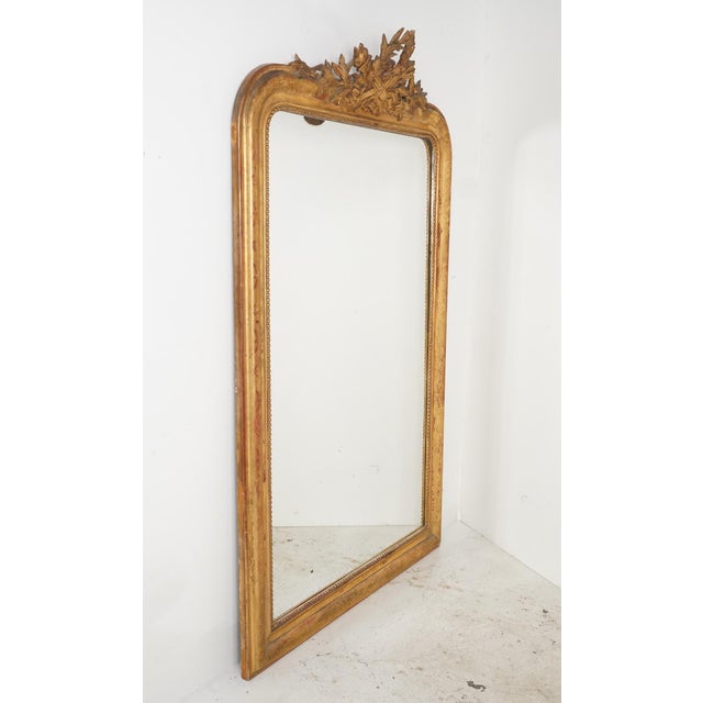 French Antique European French Louis Philippe Wall Mirror For Sale - Image 3 of 12