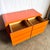 Postmodern 1980s Postmodern Tangerine Orange Lacquer Laminate Waterfall Dresser For Sale - Image 3 of 8
