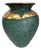 Large Vintage Tuscan Style Green and Gilt Terracotta Amphora Floor Vase, 1980s For Sale