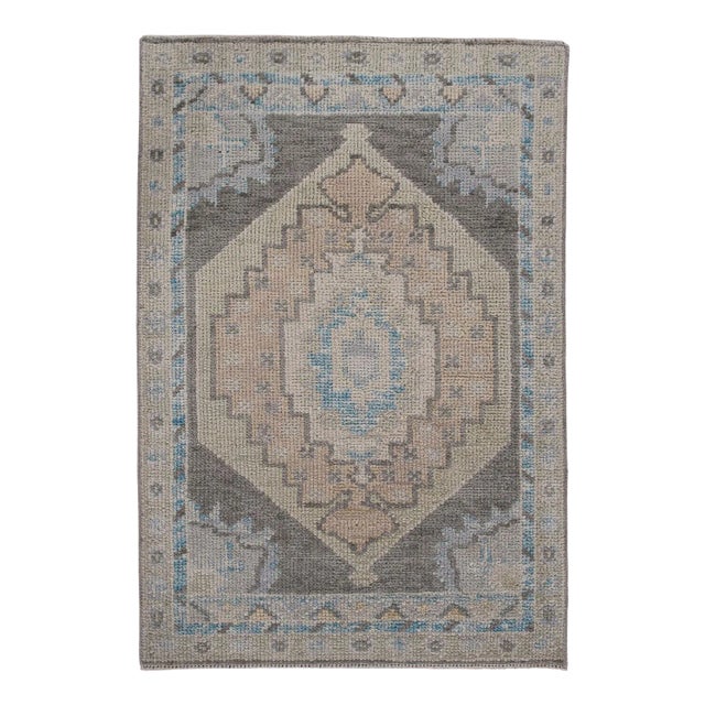 Turkish Oushak Rug 2'2" x 3'2" For Sale