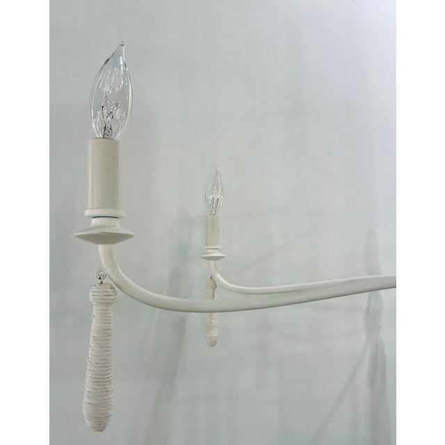 Modern Currey & Company Modern White Twine Donnybrook Chandelier For Sale - Image 3 of 4