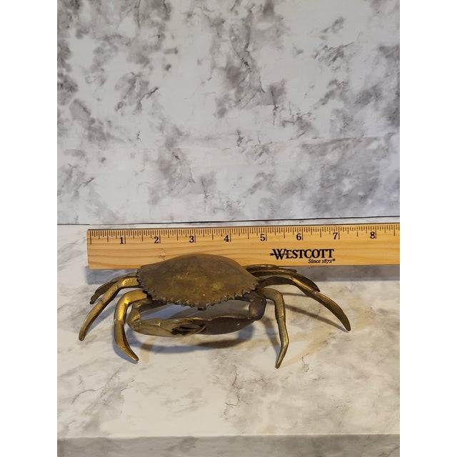 Articulate Brass Crab Catchall For Sale - Image 12 of 13
