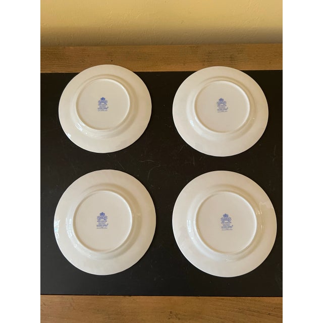 Beautiful vintage set of 4 Bread and Butter plates made of fine English bone china by John Aynsley, it is part of their...