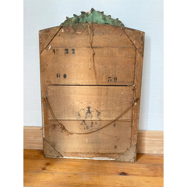 Napoleon III Stuccoed and Gilded Wood Mirror, 1800s For Sale - Image 6 of 7