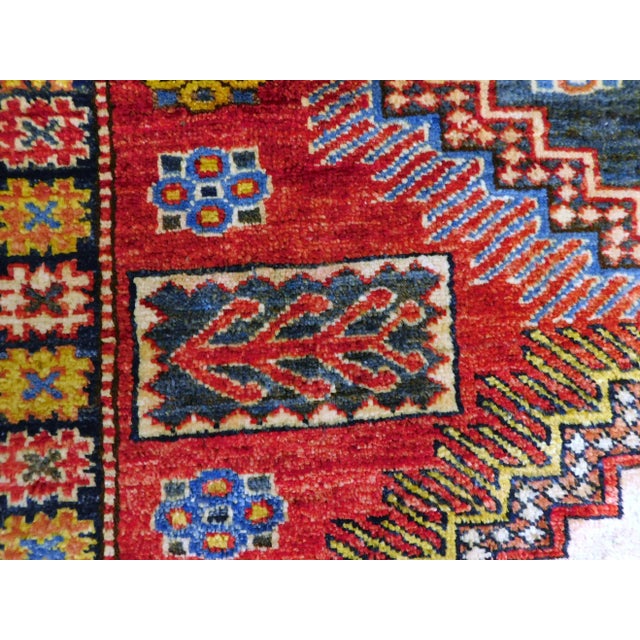 Vintage Hand Knotted Vegetable Dye Royal Choi Afghan Area Rug. 5'2"x 6'4" For Sale In Los Angeles - Image 6 of 15