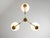 Mid-Century Italian Brass and Opaline Chandelier For Sale - Image 6 of 16
