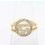 2010s Chopard Happy Diamond 3P Moving Diamond 18k YG Yellow Gold Ring Size 5.75 US For Sale - Image 5 of 18