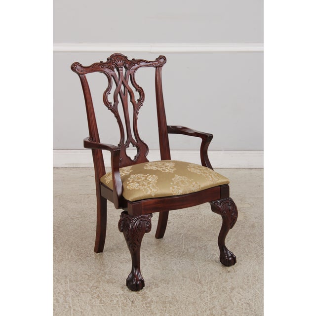Age: Approx: 20 Years Old Details: Ball & Claw Feet Nice Carved Details High Quality Construction Well Cared For Damask...