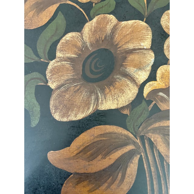 English Large Hand Painted Tole Tray For Sale - Image 3 of 5