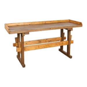 Rustic Work Table Console Table, Circa 1880 From Hungary