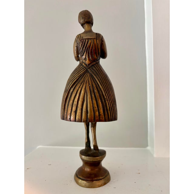 Bronze Mid-Century Modern Cast Metal Female Sculpture | European, Circa 1960 For Sale - Image 8 of 8