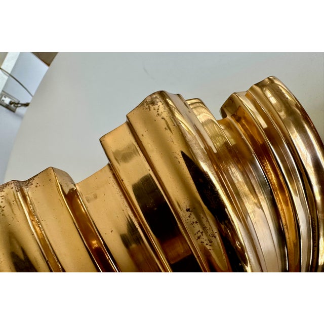 Metal Pair Gilt Bronze Shell Wall Sconces by Boyd For Sale - Image 7 of 12