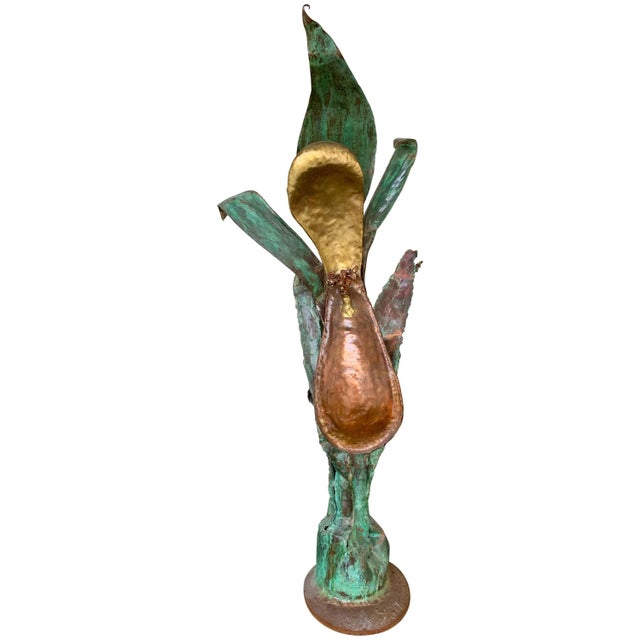 Plant Lamp Lacquered Metal Brass, France, 1970s For Sale - Image 12 of 12