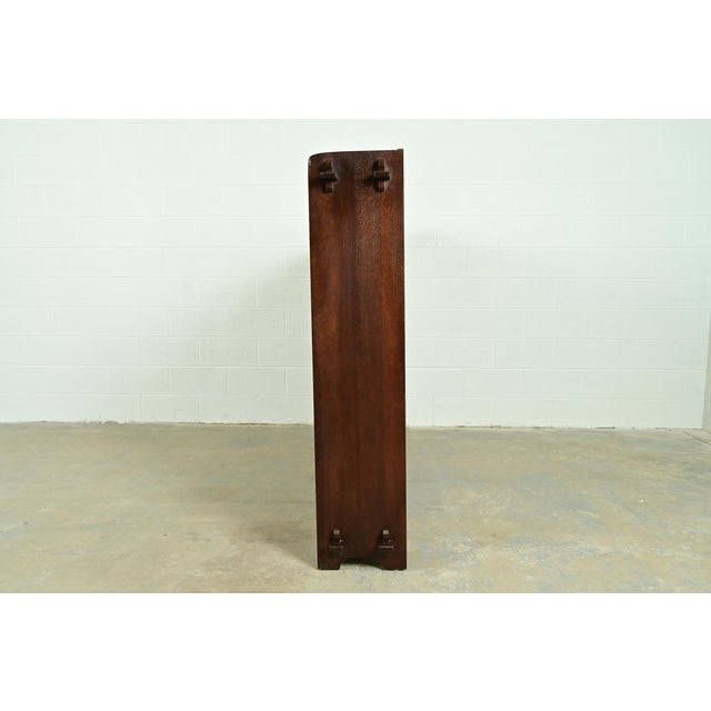 Stickley Mission Oak Arts & Crafts Triple Bookcase For Sale - Image 9 of 13