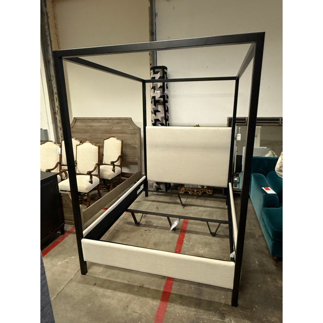 Pottery Barn Queen Size Pottery Barn Atwell Canopy Bed Frame For Sale - Image 4 of 12