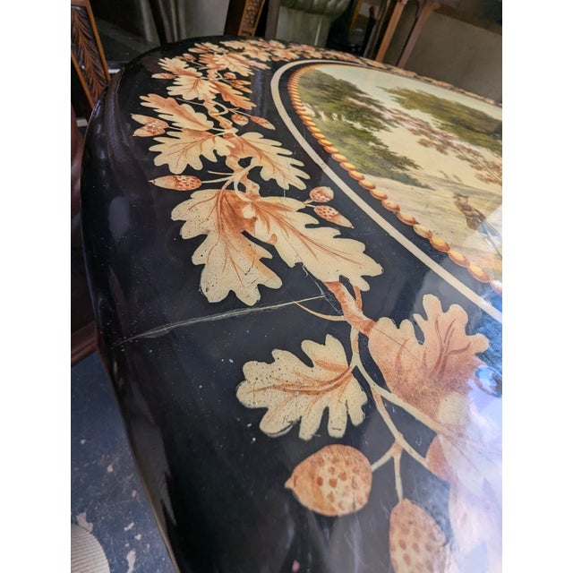 Antique Scagliola Table With Central Pastoral Landscape Medallion For Sale - Image 14 of 14