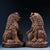 Late 20th Century Pair of Large Vintage Gilt Bronze Guardian Lions – Repoussé & Chased Detailing For Sale - Image 5 of 10