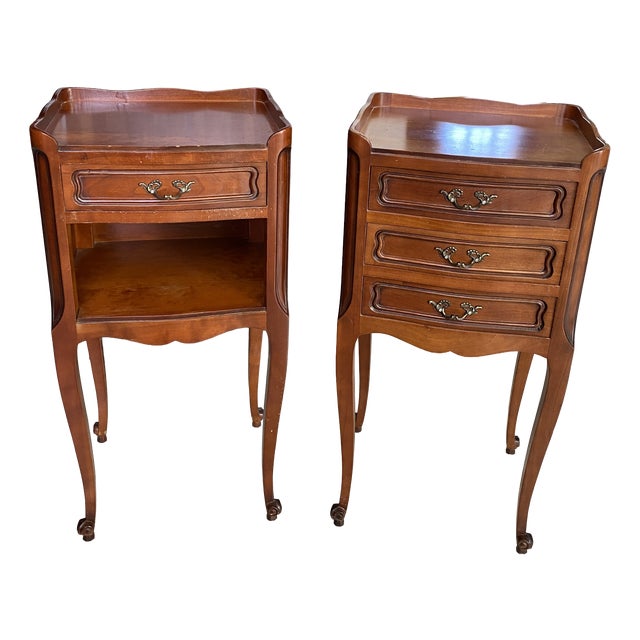 Louis XV Style Bedside Tables, 1950s, Set of 2 For Sale