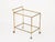 Faux Bamboo Brass and Crystal Serving Bar Cart from Maison Jansen, 1970s For Sale - Image 3 of 11