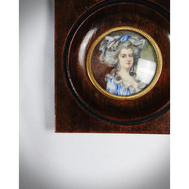 Hand-Painted Miniature Portrait of the Duchess of Coutances by Labille-Guiard, 19th Century For Sale - Image 4 of 14