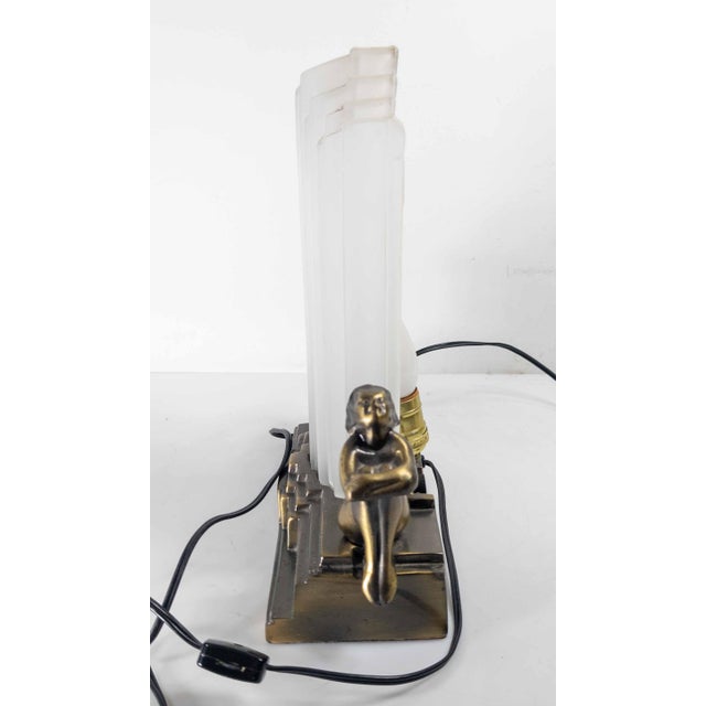 Mid-Century Art Deco Style Table Lamp by Sarsaparilla After FrankArt For Sale In New York - Image 6 of 11