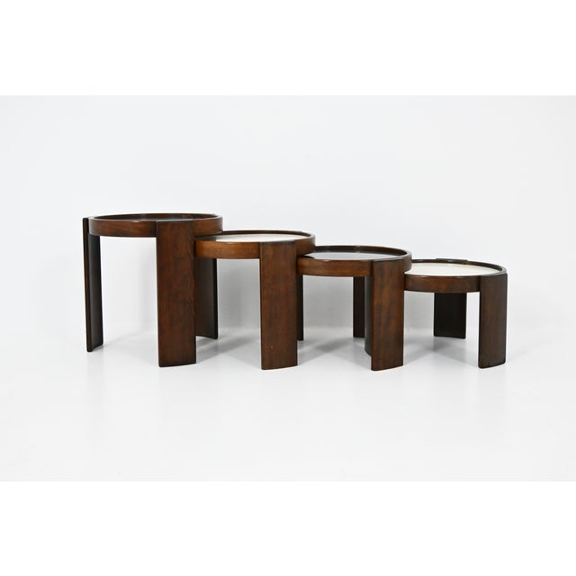 1960s Model 780 Nesting Tables by Gianfranco Frattini for Cassina, 1960s, Set of 4 For Sale - Image 5 of 13