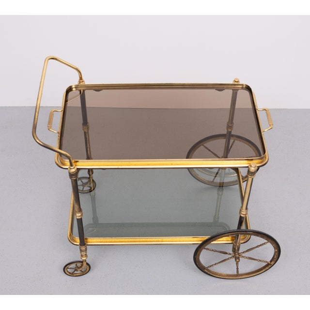 Brass Bar Trolley, France, 1950s For Sale - Image 4 of 10