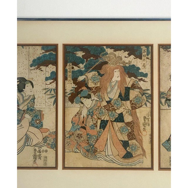 Asian Antique "Senobi Hagi", Signed Ichiryusai Toyokuni, Circa 1830 For Sale - Image 3 of 5