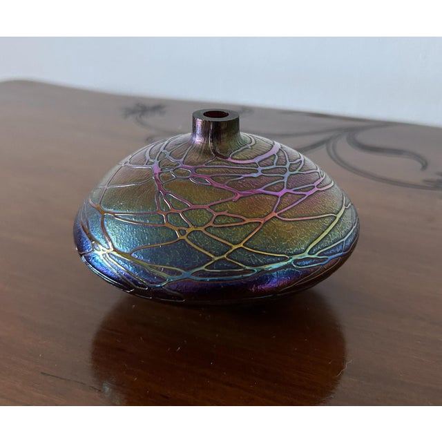 Art Nouveau Spinning Top Vase, Johann Loetz, 1920s For Sale - Image 6 of 16