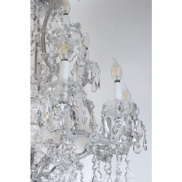 Mid 20th Century 15 Light Marie Therese Crystal Chandelier For Sale - Image 4 of 12