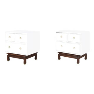 Mid-Century Asian Modern Lacquer Nightstands by American of Martinsville, 1950s For Sale