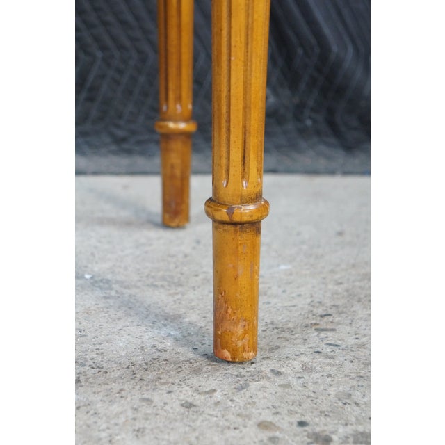 Vintage Century Furniture Louis XVI Neoclassical Style Maple Green Marble Side Table 25" For Sale - Image 6 of 18
