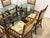 McGuire McGuire Furniture Oval Glass Top Dining Table + Six Far East Collection Dining Armchairs, Vintage Set For Sale - Image 4 of 13