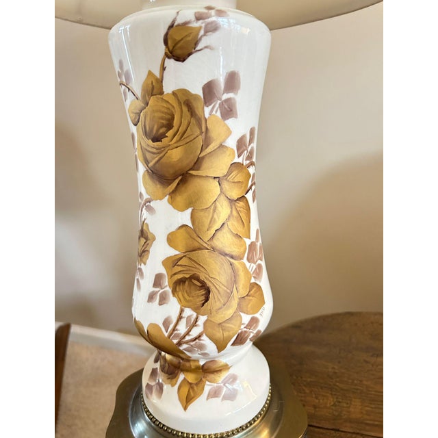 Vintage Porcelain Table Lamps - a Pair For Sale - Image 4 of 5