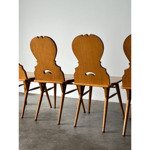 Swiss Alpine Stabelle Oak Dining Set, Mid-Century — Set of 5 For Sale - Image 18 of 18