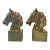 Vintage Brass Horse Head Bookends - a Pair For Sale