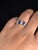 Natural Diamond & Blue Sapphire Engagement Ring for Her in Solid 18k White Gold Size 7 For Sale In New York - Image 6 of 13