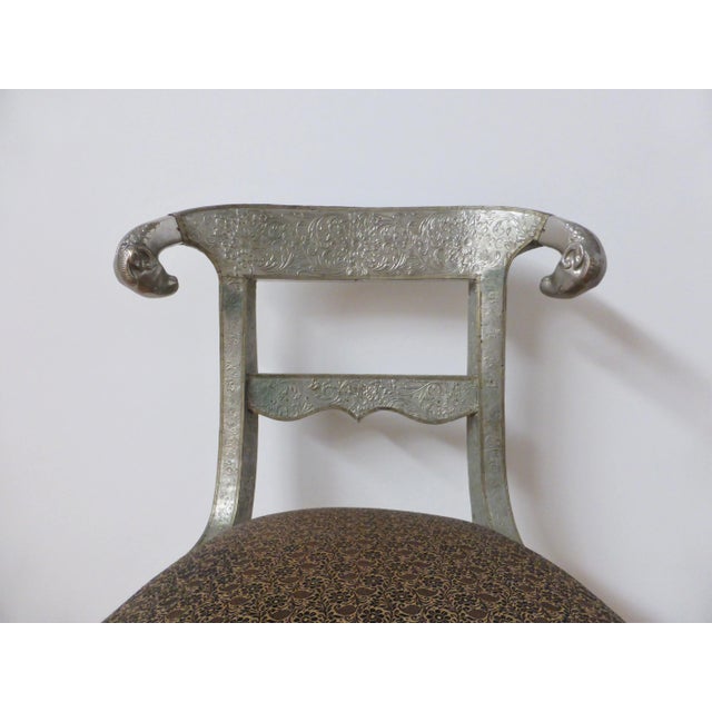 Silver Vintage Silver Foil Chair For Sale - Image 8 of 17