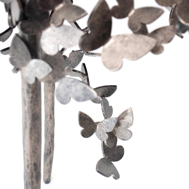 Not Yet Made - Made To Order Warm Black Butterfly Accent Table Travertine For Sale - Image 5 of 6