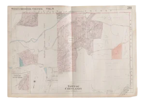Vintage Hopkins Map of Town of Cortlandt